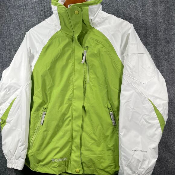 Columbia Core Interchange Jacket Women's Small Green/White Omni-Tech Outdoors - Picture 2 of 8